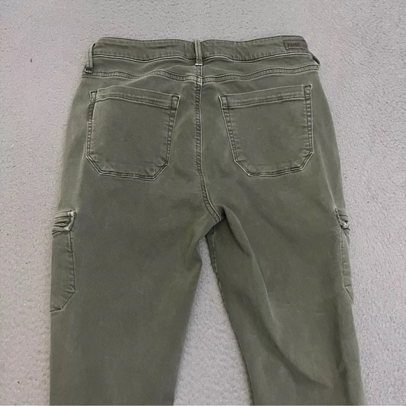 Paige Olive Green Straight Leg Cargo Pants - Size 28 - super Stretchy - Picture 9 of 9